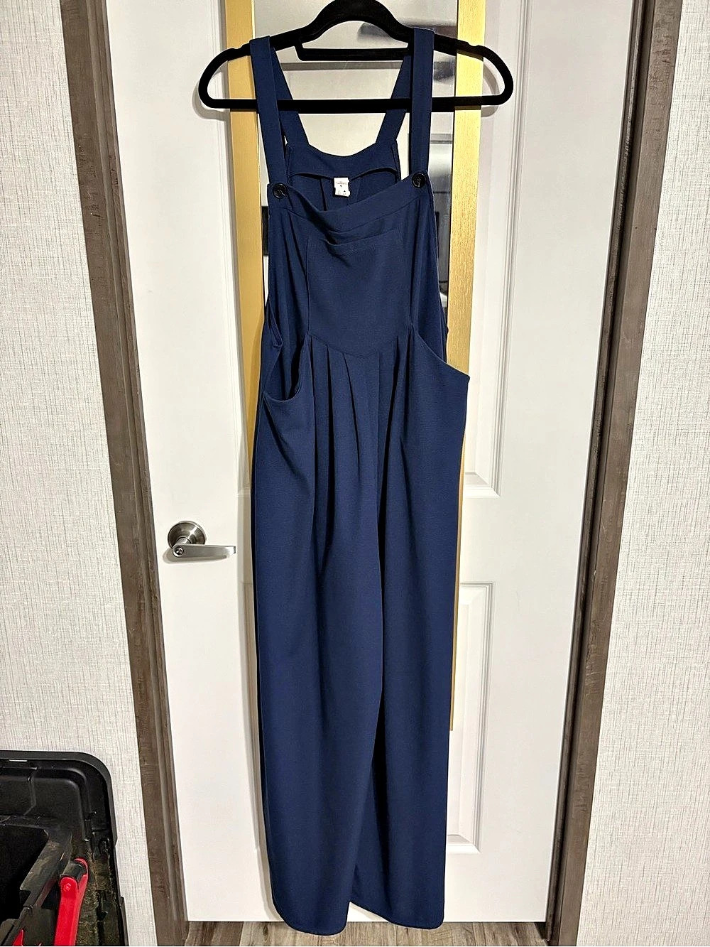 Halara Drapey Softstreme Jumpsuit Blue Large